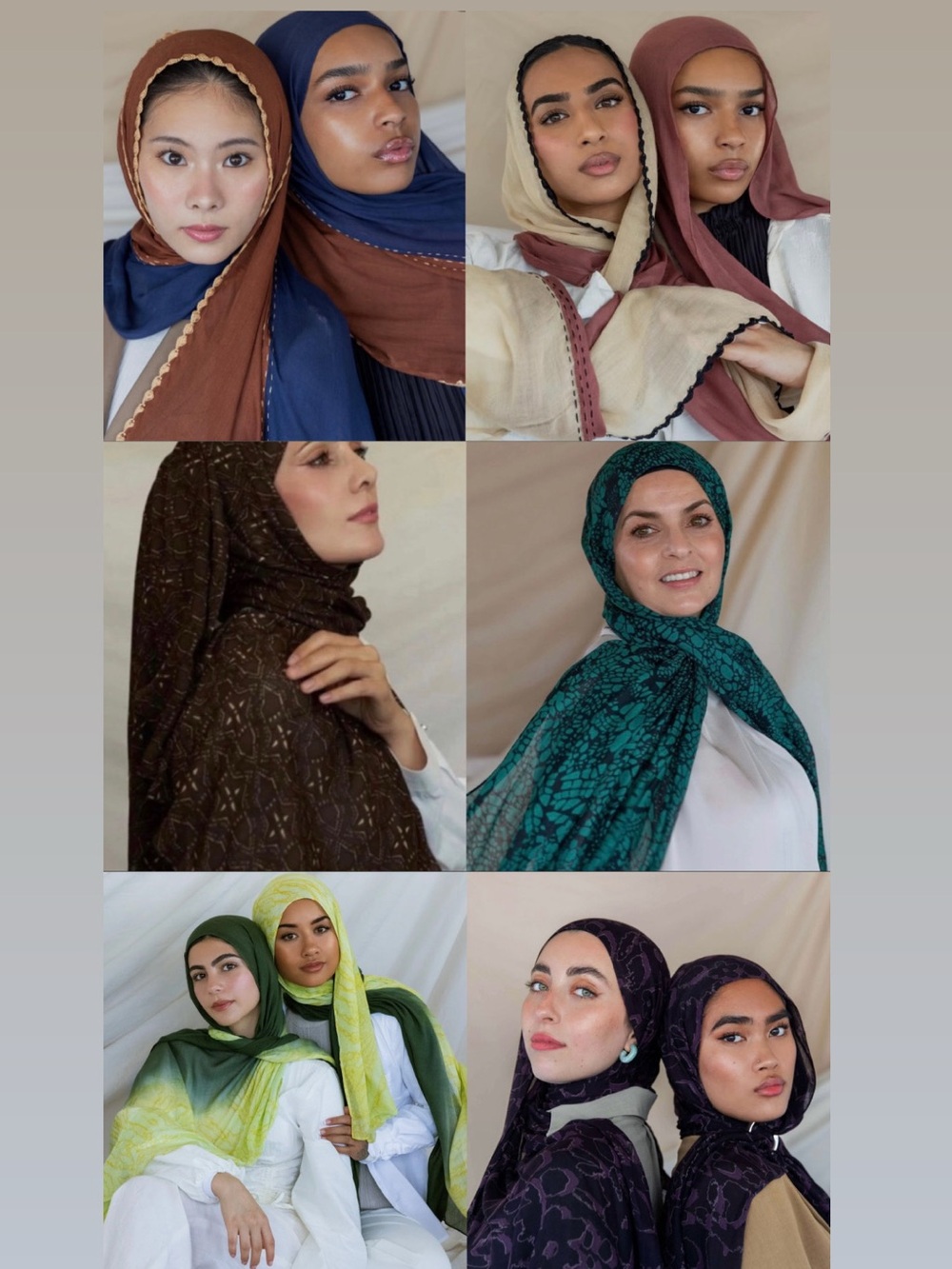 Women’s Printed Hijab Scarf - Multi Color Collection